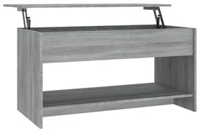 vidaXL Salontafel 102x50x52,5 cm bewerkt hout grijs sonoma eikenkleur