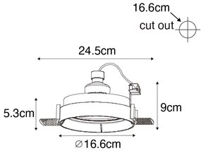 Moderne inbouwspot wit GU10 AR111 rond trimless - Oneon Honey Modern GU10 Binnenverlichting Lamp