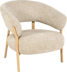 Fauteuil Met Houten Poten Naturel