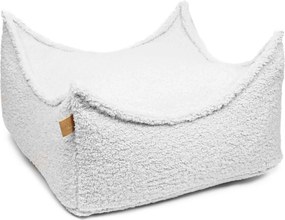 Vierkante Kinderpoef Bearly Teddy - Wit