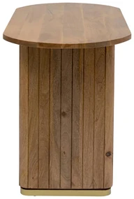 Kare Design Grace Ovaal Bureau Mangohout Messing - 110 X 55cm.