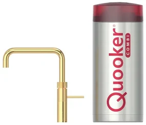Quooker Fusion Square kokendwaterkraan - draaibare uitloop - Combi+ reservoir - Warm / kokend water - Verguld glans 22+FSGLD