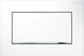 Geberit Sigma 10 (ex Sigma 30) bedieningspaneel glans wit/chroom voor Sigma reservoirs 8cm (UP720) en 12cm (UP320)