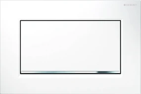 Geberit Sigma 10 (ex Sigma 30) bedieningspaneel glans wit/chroom voor Sigma reservoirs 8cm (UP720) en 12cm (UP320)