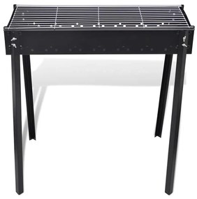 vidaXL Houtskoolbarbecue staand vierkant 75x28 cm