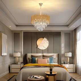 Hanglamp met kristallen G062-CP 50CM GOLD