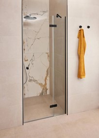 Ben Vivid draaideur voor nis rechts incl. antikalk 90x200cm mat zwart