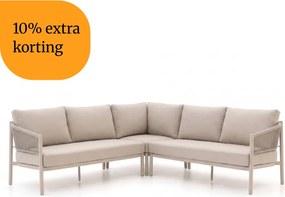 + 10% kassakorting | Hoek loungeset Bellagio  | 5 personen | Loungeset Beige | Hoekbank Rope (touw) | 220x220cm | Kees Smit Tuinmeubelen