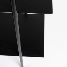 Zwarte Stellingkast Hout En Metaal - 120x40x180cm.