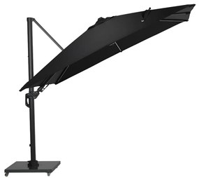 Garden Impressions Hawaii Lumen LED zweefparasol 300x300 -donker grijs - zwart