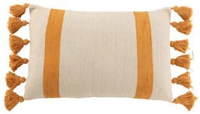Kussens Geel J-line  COUSSIN PLAG RAY RECT COT OCRE (40x60x12cm)