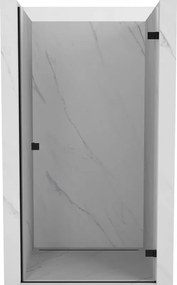 Mexen Lunar-B douchedeur scharnierend rechts 60 cm, transparant, zwart - 832-060-000-70-00-P