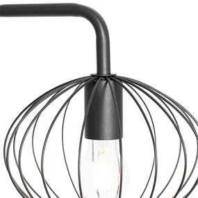 Industriële vloerlamp zwart 23 cm - Margarita Design E27 rond Binnenverlichting Lamp