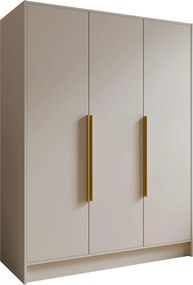 Kledingkast Arecibo 112, Kasjmier, Gouden, 200x150x51cm, 131 kg, Kledingkast deuren: Met scharnieren