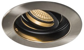 Set van 5 moderne inbouwspots staal - Rondoo