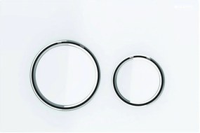 Geberit Sigma 21 bedieningspaneel glas wit/chroom/glas wit voor Sigma reservoirs 8cm (UP720) en 12cm (UP320)