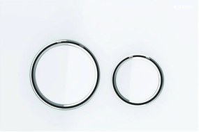 Geberit Sigma 50 (ex Sigma 21) bedieningspaneel glas wit/chroom/glas wit voor Sigma reservoirs 8cm (UP720) en 12cm (UP320)