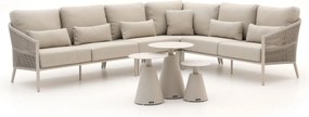 Hoek loungeset Bellagio | 6 personen | Loungeset Beige | Hoekbank Aluminium | 313x237.5cm | Kees Smit Tuinmeubelen