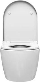 Plieger Capri randloze douche wc met softclose zitting wit glans