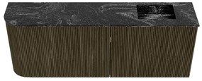 Mondiaz Joya DLux 110cm toiletmeubel ronding links shadow met wastafel faye rechts zonder kraangat lava