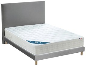 Pakket van matras met 616 veren, stevig ligcomfort, en lattenbodem, poten en hoofdbord