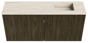 Mondiaz Joya DLux 90cm toiletmeubel shadow met wastafel faye rechts zonder kraangat meli