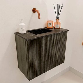 Mondiaz Joya DLux 50cm toiletmeubel shadow met wastafel faye links zonder kraangat lava