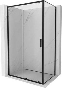 Mexen Exo schuifdouchecabine 100 x 80 cm, transparant, zwart - 8151-100-080-70-00