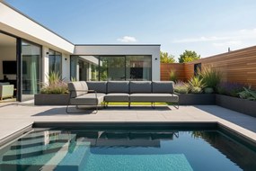 4 Seasons Outdoor Coast Loungeset XL met Axel tafel 80 x 80 cm SALE Loungeset   houtkleur weerbestendig