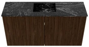 Mondiaz Joya DLux 80cm toiletmeubel walnut met wastafel faye midden 1 kraangat lava