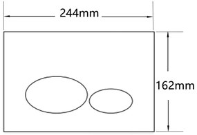 Mueller drukplaat voor oa UP320 inbouwreservoir metal mat wit