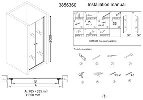 Best Design Erico pendeldeur 80x200cm anti-kalk