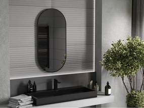 Mexen Loft ovale badkamer spiegel 100 x 50 cm, zwarte lijst - 9851-100-050-000-70