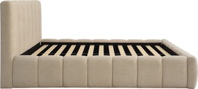 Teddy Boucle Bedframe Met Strepen 160 X 200 Cm