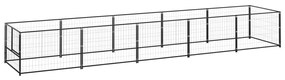 vidaXL Hondenkennel 5 m² staal zwart