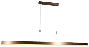 Eettafel / Eetkamer Verstelbare hanglamp donker brons incl. LED dimbaar - Lamba Modern Binnenverlichting Lamp