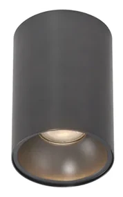 Moderne opbouwSpot / Opbouwspot / Plafondspot gunmetal GU10 50mm - Deep Modern GU10 rond Binnenverlichting Lamp