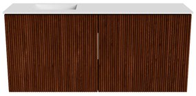 Mondiaz Joya 90cm toiletmeubel ruby met wastafel faye links 1 kraangat talc