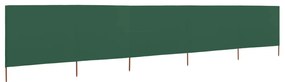 vidaXL Windscherm 5-panelen 600x120 cm stof groen
