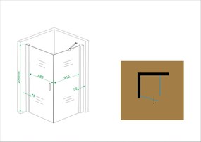 Mueller Super douchecabine 100x100cm Anti-kalk