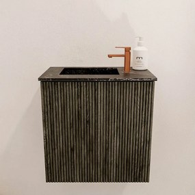 Mondiaz Joya DLux 40cm toiletmeubel shadow met wastafel faye links 1 kraangat lava