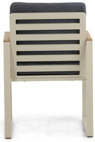 Tuinstoel Aluminium/Teak Taupe-naturel-bruin Lifestyle Garden Furniture Faro