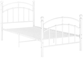 vidaXL Bedframe metaal wit 90x200 cm