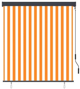 vidaXL Rolgordijn voor buiten 140x250 cm wit en oranje