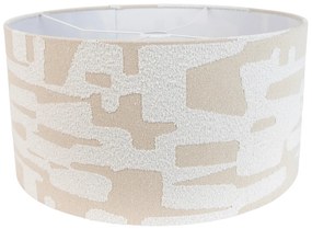 Stoffen lampenkap wit met beige gestreept 50/50/25 Modern Scandinavisch cilinder / rond rond