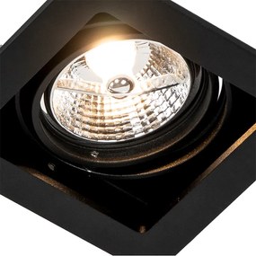 Set van 6 Vierkante inbouwspot zwart verstelbaar - Artemis 70 GU10 Binnenverlichting Lamp