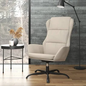 vidaXL Relaxstoel kunstsuède crèmekleurig