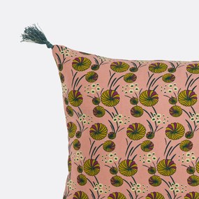 Rechthoekige kussenhoes, katoen, bloemenprint, YASUO