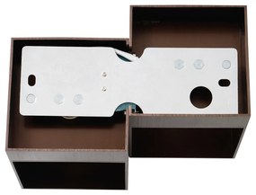 Moderne wandlamp donker brons 2-lichts - Transfer Double