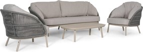 Stoel en Bank Loungeset 5 personen Rope Zand/Beige  Santika Furniture Santika